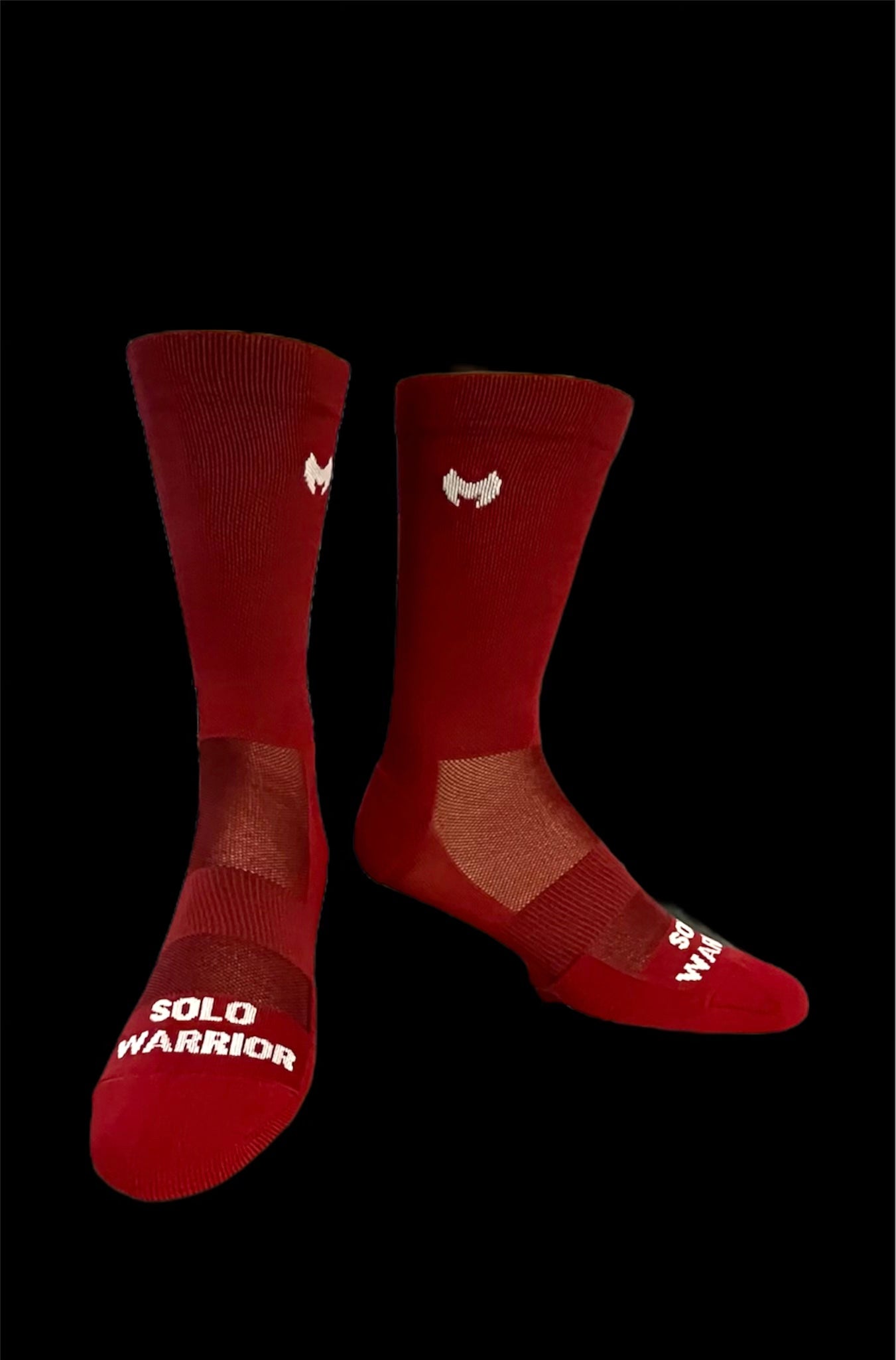 “2.0 Solid Vino and White” 6” Mens and womens cycling sock with compression.