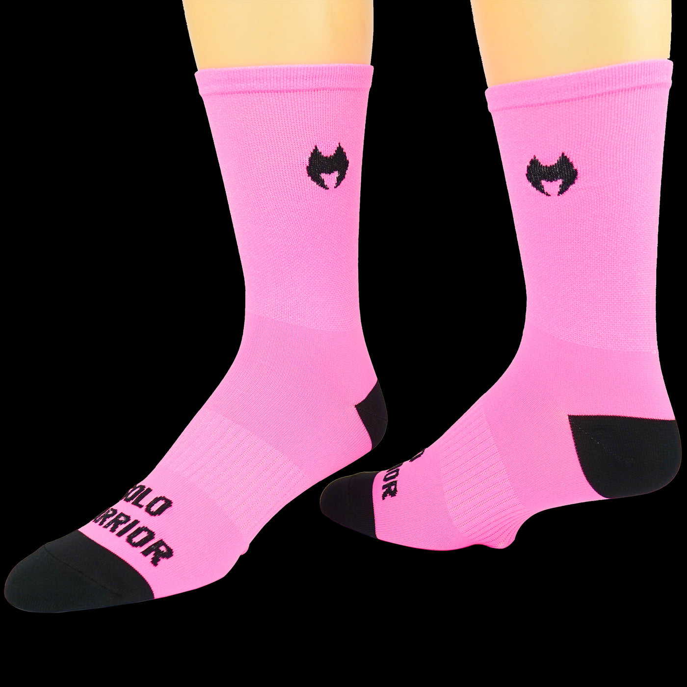 The New 2.0 6” Men’s and Women’s, Solid Fluorescent Pink, Compression, Cycling socks.