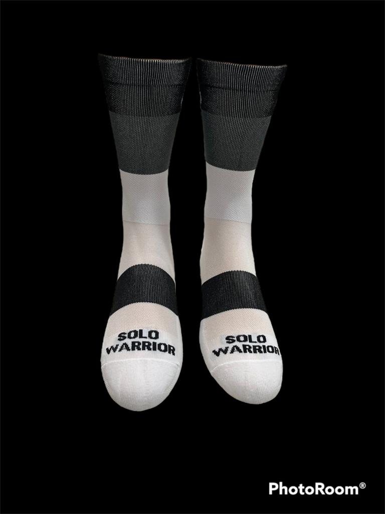 The Trío”  6” Black, Gray and White , mens and women’s cycling sock with compression.