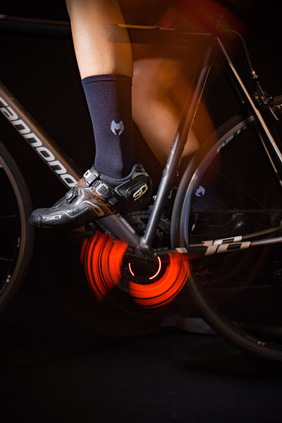 "Midnight Blue" 6" Men's & Women's cycling socks with compression.