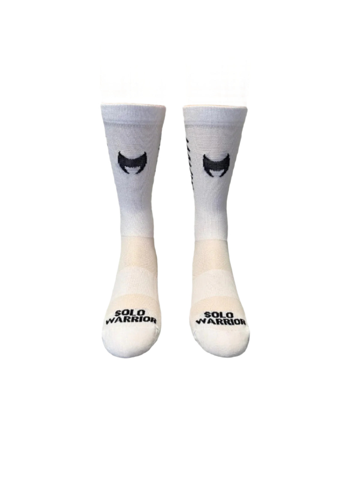 “The Mamis 2.0” 6” White and black womens cycling sock with compression.