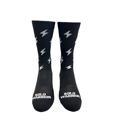The Most “Electrifying Black and White” men’s and woman 6” compression compression cycling and running socks.