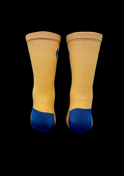 6” Solid Orange / black  2.0 Men’s and Women’s compression cycling socks.