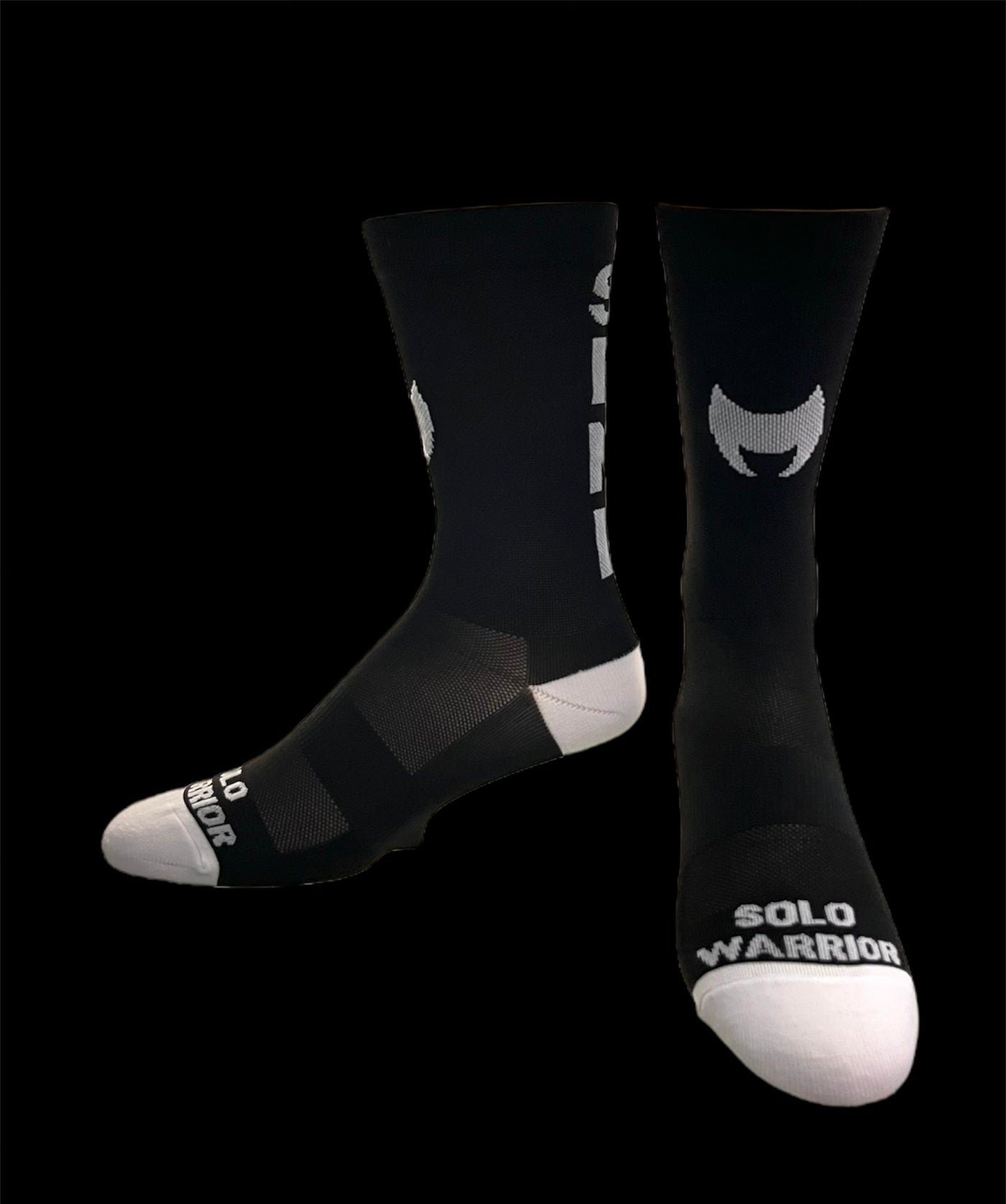 “Send It🚀” 6” black and white,  men and women's cycling sock with compression,