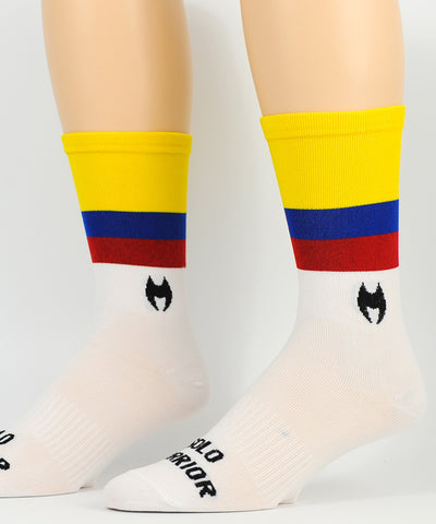 The Colombian Warrior 6" Men's & Women's cycling sock with compression