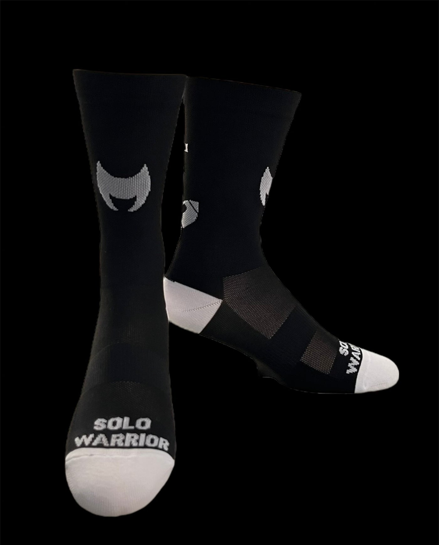 “Send It🚀” 6” black and white,  men and women's cycling sock with compression,