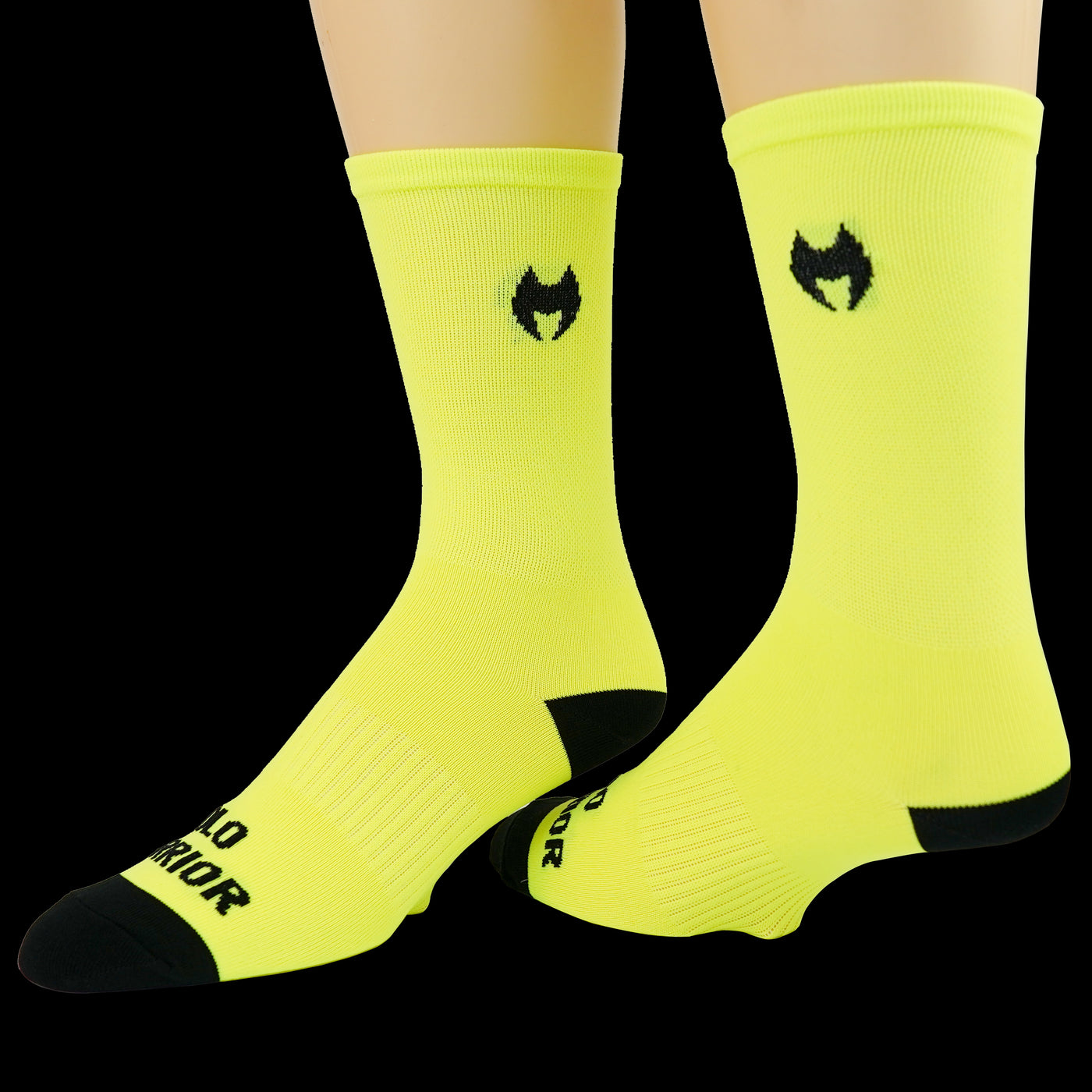 The New 2.0 6” Men’s and Women’s, Solid Fluorescent Green, Compression, Cycling socks.