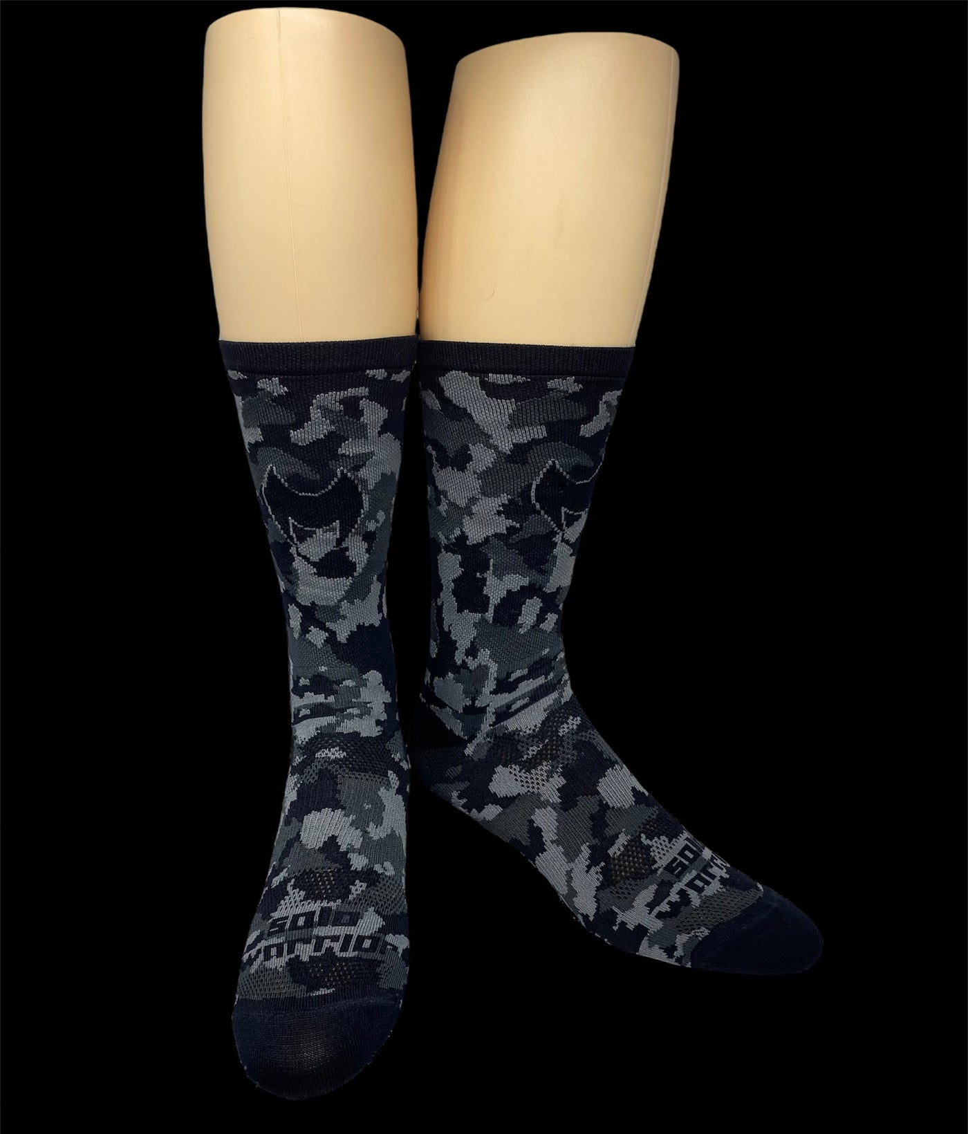 The 2.0 Black Camo  6" Men's and Women's cycling sock with compression.