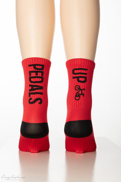 WARRIOR PEDAL'S UP Men’s and Women’s Compression Cycling Socks